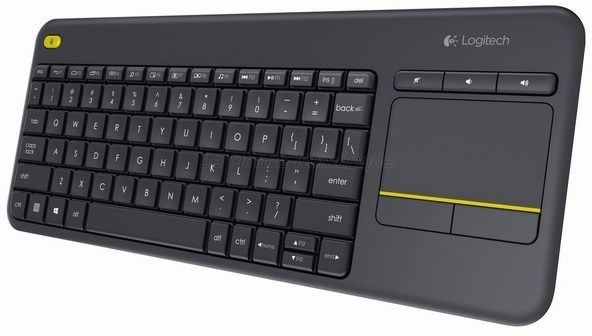 LOGITECH K400 Plus Wireless Touch Keyboard - BLACK (Nordic)